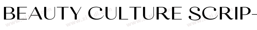 Beauty Culture Scrip字体转换